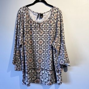 Tile Print Tunic 3X
